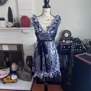 Free People Black Sequin Dress